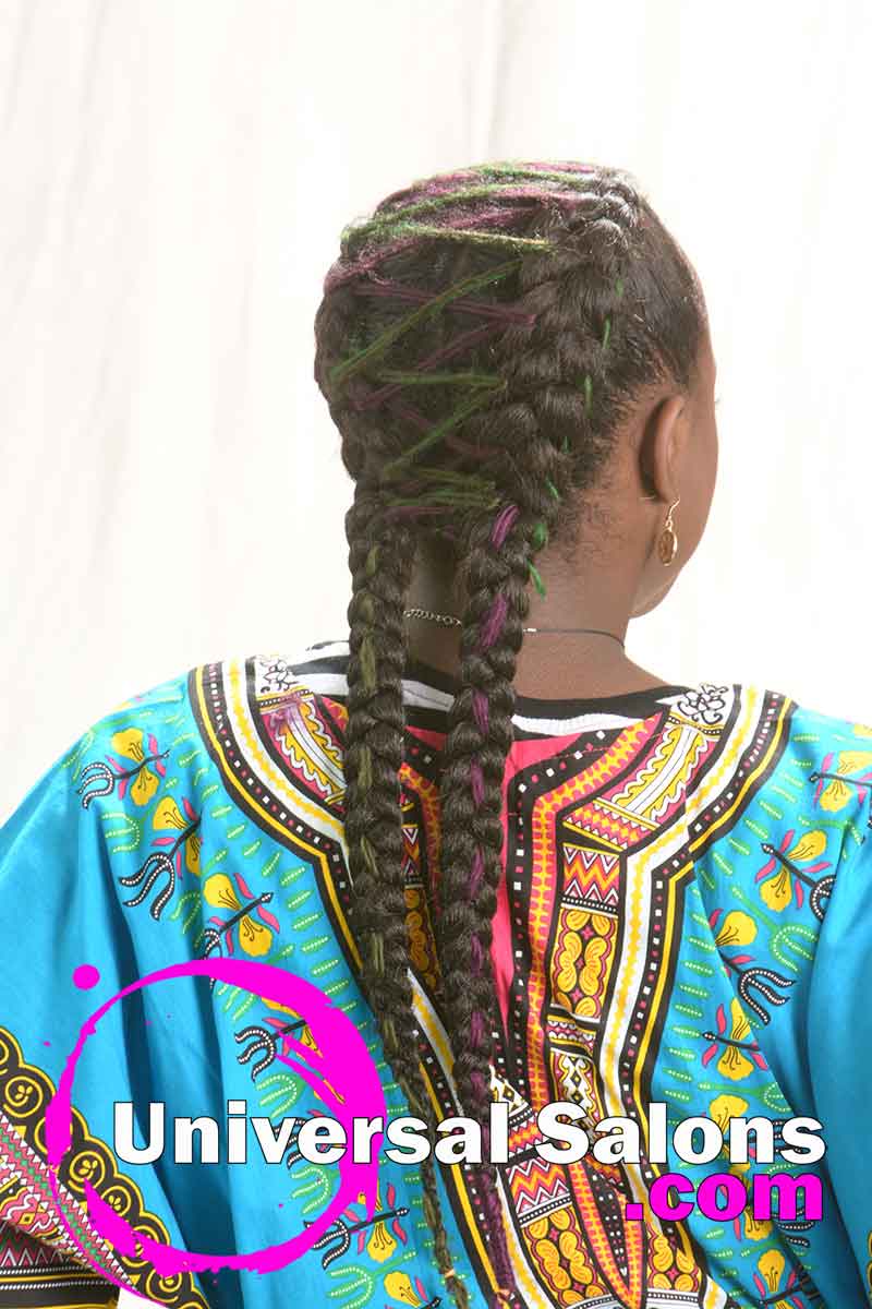 Goddess Braids Hairstyle with Hair Color from Pam Webster (5)
