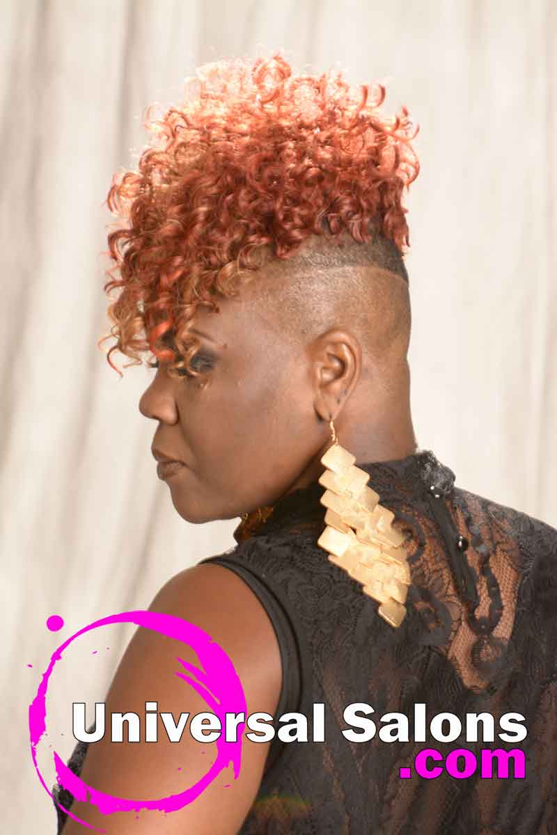 Short Curly Hairstyle with Tapered Sides from Katina King (4)