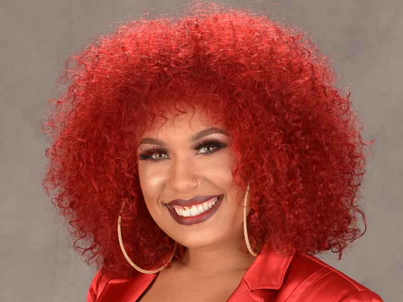 Natural Hairstyle With Red Hair Color From Sakeyta Roberts
