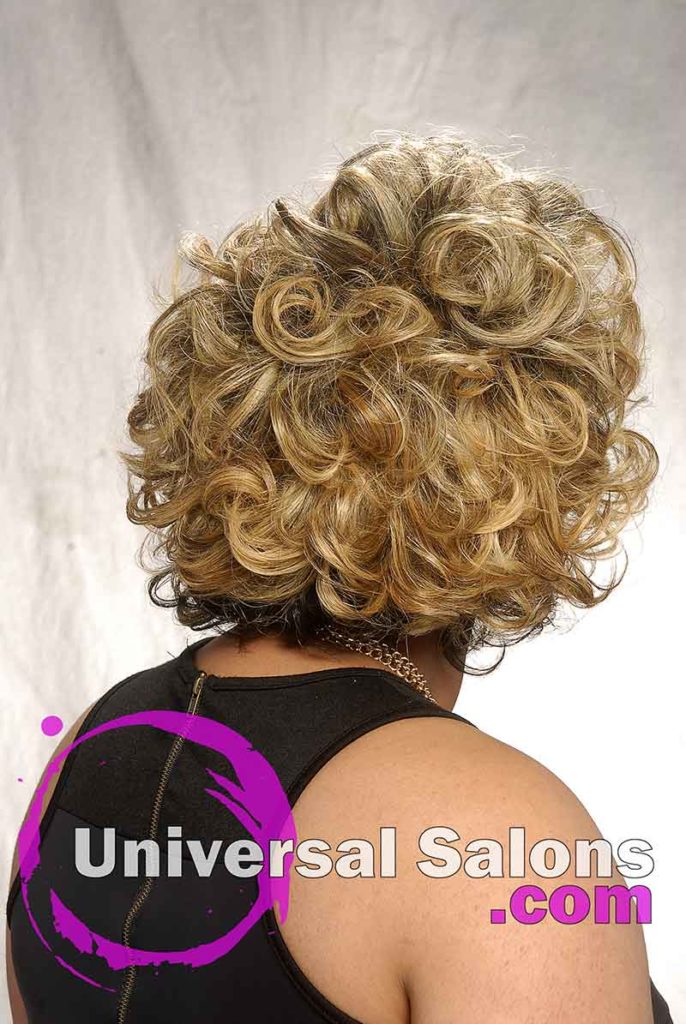 Blond Ambition Short, Curly Hairstyle for Black Women