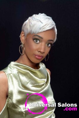 platinum blonde and black wig